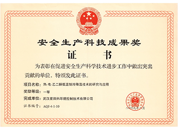 国家安全生产科技成果一等奖